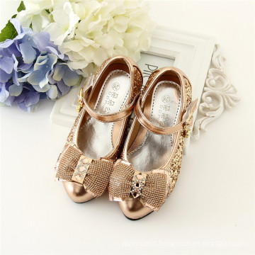 Golden/silver color girls shoes new arrival walker kids shoes footwear china wholesale baby girl wedges sandals